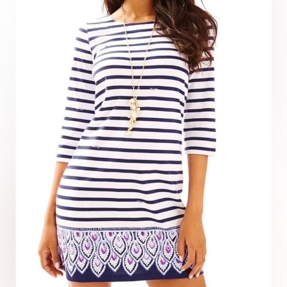 Lilly Pulitzer Navy and White Striped Mini Dress